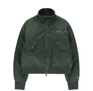 AAKAM 하이넥 봄버 자켓 y2k MA-1 카키 크롭 기장