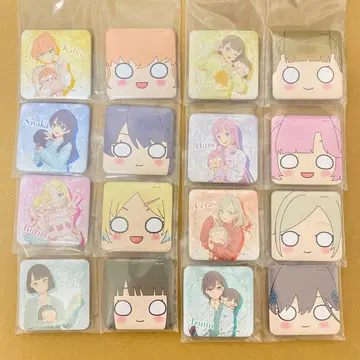 하스노소라 세가 럭키 쿠지 E상 스퀘어 캔뱃지 전 8종 세트 컴플리트