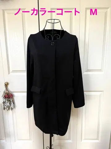 Aqua Garage 노카라 코트 블랙 M