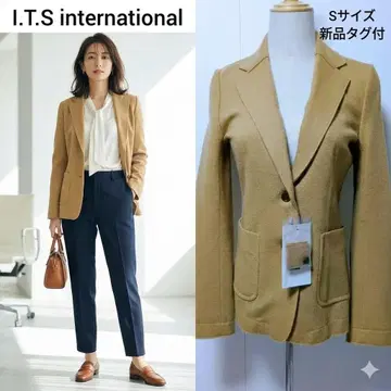 택 포함 새상품 이츠 인터내셔널 울 자켓 베이지 S 사이즈