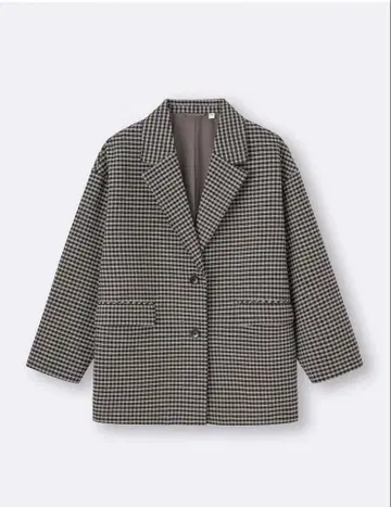 코지 멜톤 체크 하프 코트