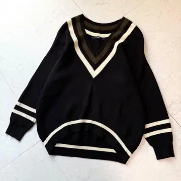 FRAMeWORK 오버 사이즈 칠드런 니트 네이비