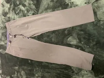 그린 슬랙스 폴리에스테르 혼방