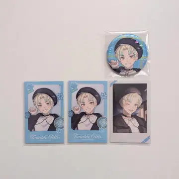 니지산지 히바치 마나 윈터 데이트 폴라로이드풍 카드 캔뱃지