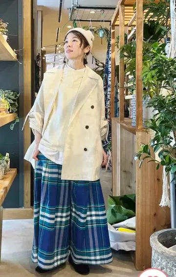 새상품급 niko and - [ MODENORM ] 코튼 염축 체크 팬츠