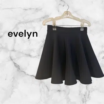 evelyn 플레어 스커트 미니 스커트 네이비