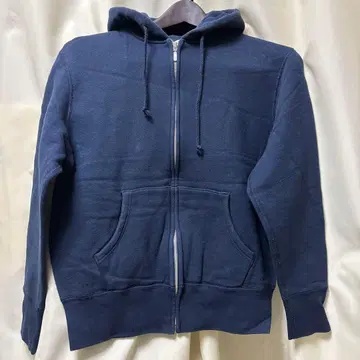 루프 휠러 지퍼 맨투맨 후드티 네이비 M