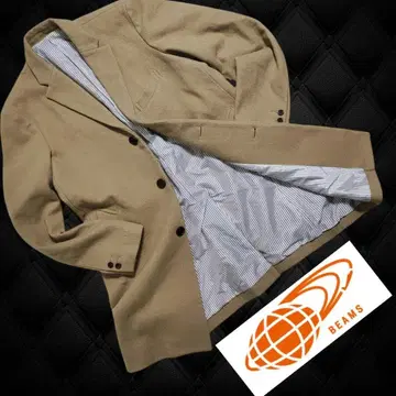 BEAMS 빔즈 울 블렌드 체스터 코트 L