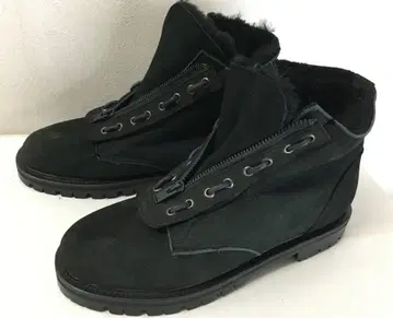 퍼블릭 이미지 새상품 레어 컴뱃 지퍼 레이스업 무스탕 부츠