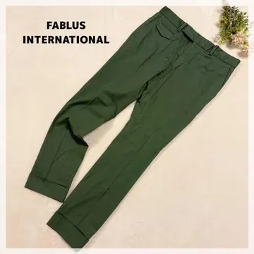 [패브리스 인터내셔널] 카키 스트레치 테이퍼드 치노 팬츠