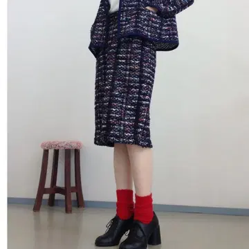 코헨 니트 트위드 스커트 일본제