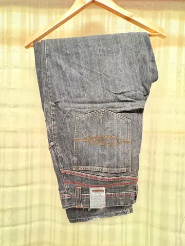 GOOGI 자수 데님 팬츠 와이드 실루엣