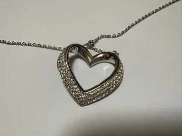 스와로스키 하트형 실버 목걸이