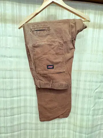 Dickies 브라운 카고 팬츠 코튼 혼방