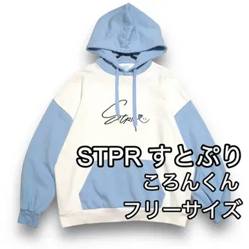 스토푸리 STPR 코론군 컬러 블록 후드티 프리 사이즈