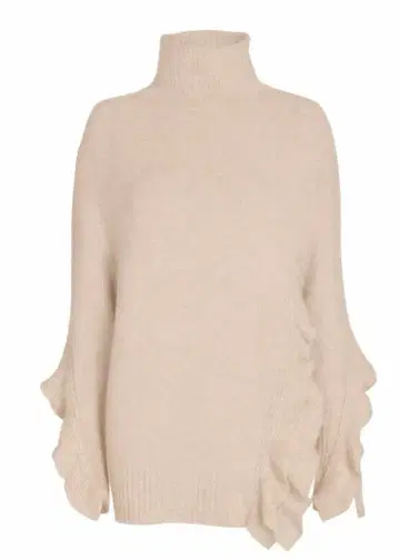 3.1 Phillip Ruffled Turtleneck Sweater