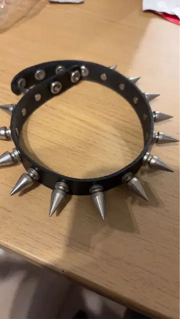 천연 가죽 초커 punk