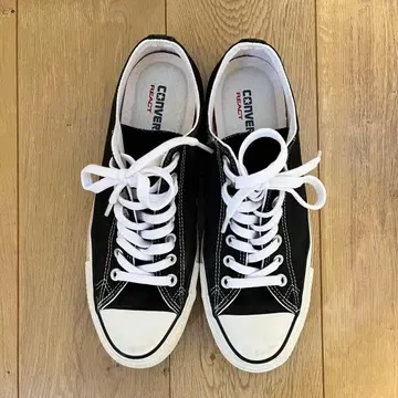 [ CONVERSE/컨버스 ] 블랙 스니커즈 로우컷 REACT/리아트