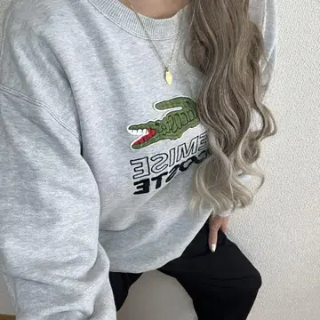 LACOSTE 그레이 맨투맨 LA CHEMISE