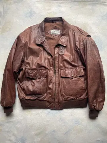 AVANTI 브라운 가죽 자켓 L 사이즈