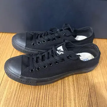컨버스 올스타 블랙 캔버스 로우컷 스니커즈
