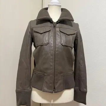 유나이티드 애로우즈 핑크 라벨 가죽 자켓 (S) 짧은 기장 y2k