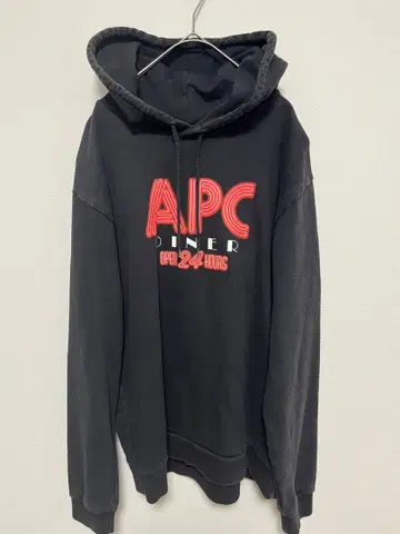 A.P.C. 후드티 후디 상의 풀오버 남성용 블랙