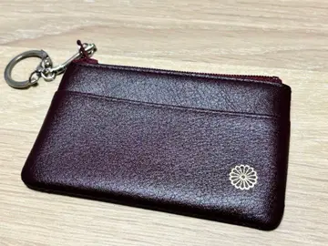 [ 미사용 새상품 ] 황궁 지갑 국화 문양 코인 케이스 와인 레드