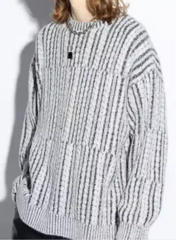 랜덤 케이블 BIG 니트(HARE)