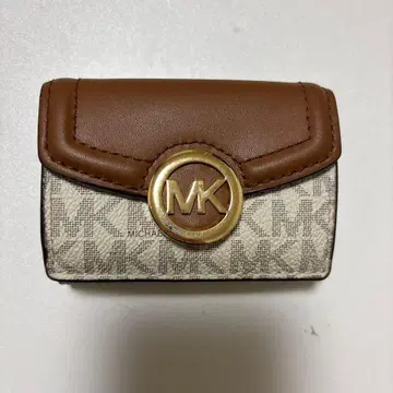 마이클코어스/3단 접이식 지갑/브라운