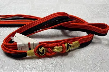 b-155 순수 실크 허리띠 평조 후리소데 성인식 오다마키 주황 블랙