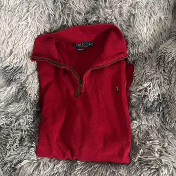 POLO 레드 지퍼 스웨터 M