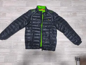 PUMA 블랙 그린 다운 자켓