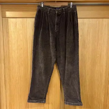 90s DOCKERS 굵은 폭 코듀로이 팬츠 2턱 W34 브라운