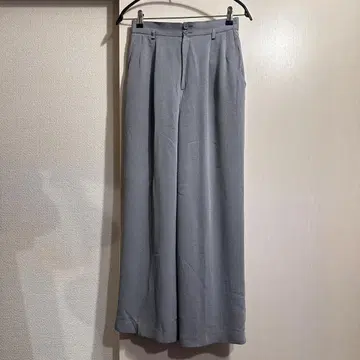 Lelian 라이트 그레이 아세테이트 와이드 슬랙스 HR1034