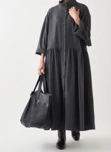 새상품급 허리 개더 하오리 원피스 비어즐리