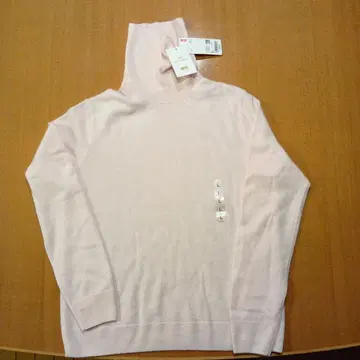 UNIQLO 100% 캐시미어 터틀넥 스웨터 L 핑크