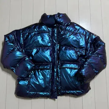 GAP 메탈릭 블루 다운 자켓