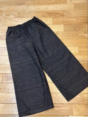 빈티지 원단  와이드 팬츠 브라운 계열 리메이크 카스리