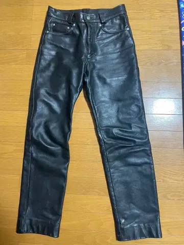 SCHOTT 샷 가죽 팬츠 블랙 30 USA제