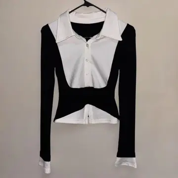 크롭 버튼업 셔츠 숏 기장 y2k