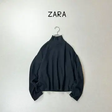 택 포함 새상품급 ZARA 하이넥 니트 넉넉한 가로 길이 체형 커버