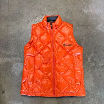 AIGLE 오렌지 다운 베스트 y2k archive