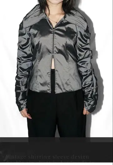 빈티지 셔링 슬리브 자켓