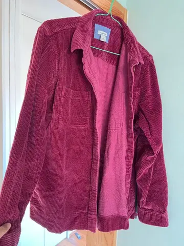 버건디 코듀로이 셔츠 자켓