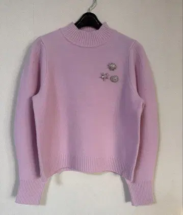 ANAYI 울 캐시미어 비쥬 풀오버 니트 핑크