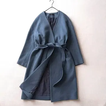 스터링 루어 노카라 롱 코트 리버 코트 모   블루 S