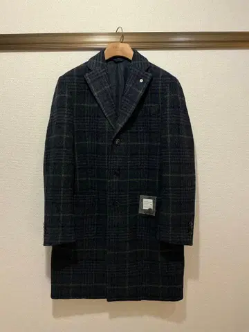 L.B.M. 1911 코트 46사이즈 이탈리아 네이비 체크