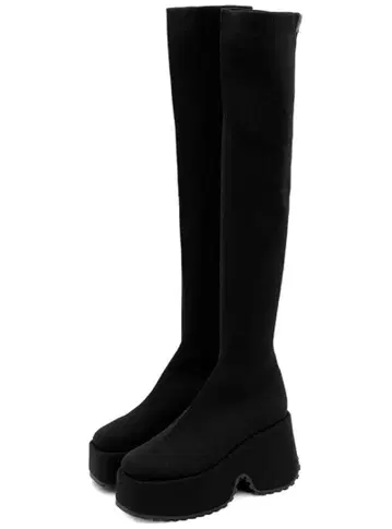 GRL zr1194 스트레치 니트 통굽 롱 부츠 24.0