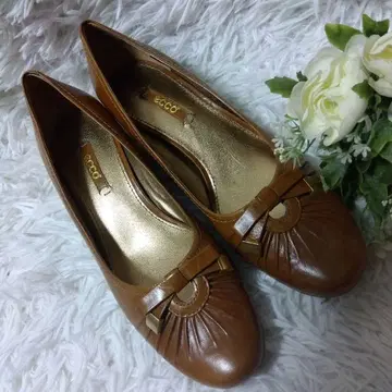 ecco 에코 펌프스 리본 브라운 카멜 37